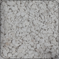 Coarse white perlite granules in a bag